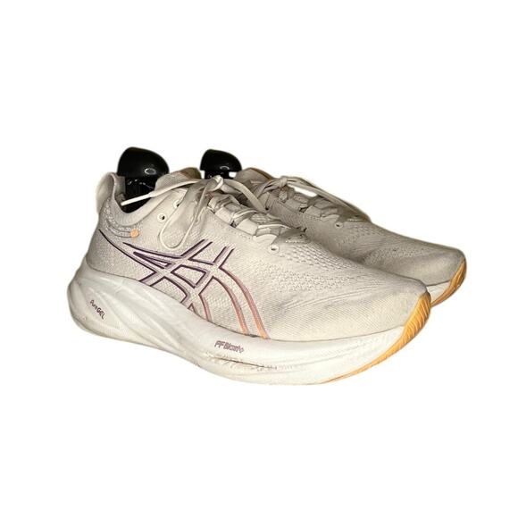 Womens ASICS Gel-Nimbus 26 Running Shoes Sneakers Size 8.5 Oatmeal Orange - Picture 3 of 6